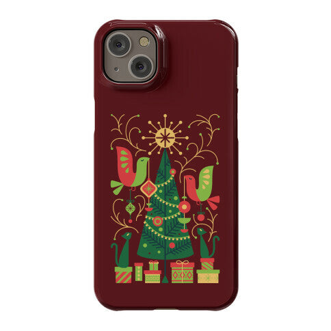 Vintage Christmas Tree Decorating Phone Case